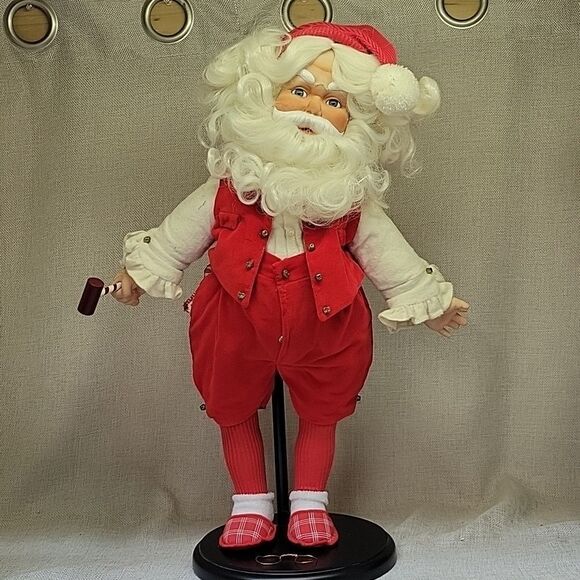DANBURY MINT EUC-VTG SANTA W/Workbench & MRS CLAUS W/Tea Tray - Picture 2 of 14